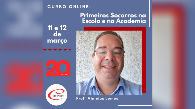 Curso “Primeiros Socorros na Escola e na Academia”. INSCREVA-SE!