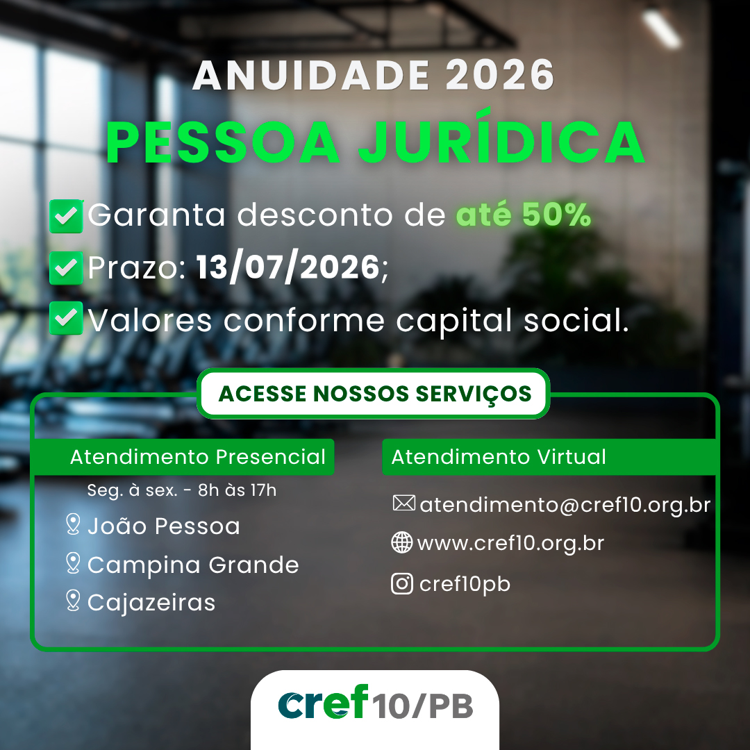 Anuidade 2026 de Pessoa Jurídica: prazo para obter até 50% de desconto termina em 13 de julho