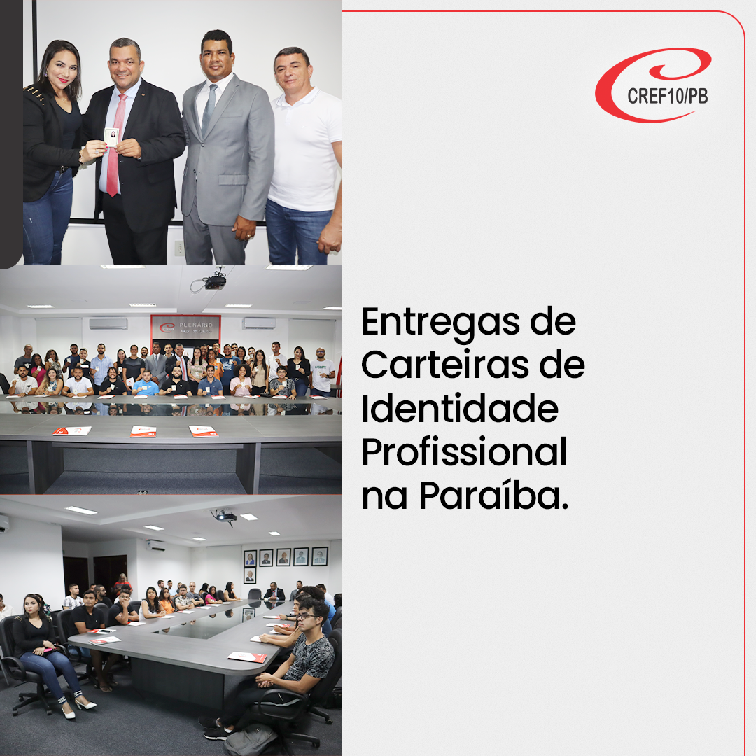 O CREF10 realizou mais uma a entrega de novas Carteiras de Identidade Profissional na Paraíba.